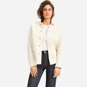 Everlane The Denim Chore Jacket Bone Cream Medium New